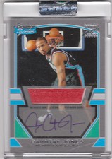 03/4 Bowman Signature Dahntay Jones autograph jersey RC 069/249 Duke Blue Devils