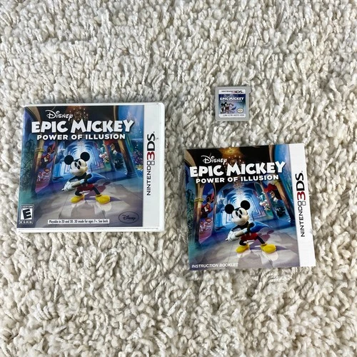 Epic Mickey: Power of Illusion (Nintendo 3DS, 2012) Complete CIB Tested