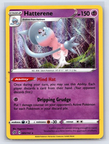Hatterene 085/192 Rebel Clash Pokemon Near Mint Holo