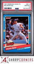1991 DONRUSS HIGHLIGHTS #BC-3 NOLAN RYAN RANGERS HOF PSA 10