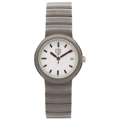 27mm Movado B5074 Esquire ESQ Grey Date Ladies Quartz Wristwatch Swiss Titanium