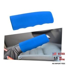 Blue Car Handbrake Cover - Anti-Slip Silicone Auto Brake - Comfortable Handle