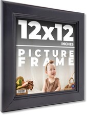12x12 Frame Black Passaggi Solid Wood Picture Frame Width 1.5 Inches  Interior