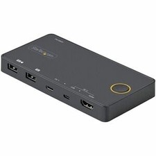 Image of Startech 2 Port Hybrid Usb-A + Hdmi & Usb-C Kvm Switch Single 4K 60Hz Hdmi 2.0 M