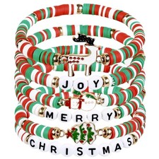 ATRIYFUL Christmas Bracelets for Women and Girls - Set of 6 Holiday Charm Bra...