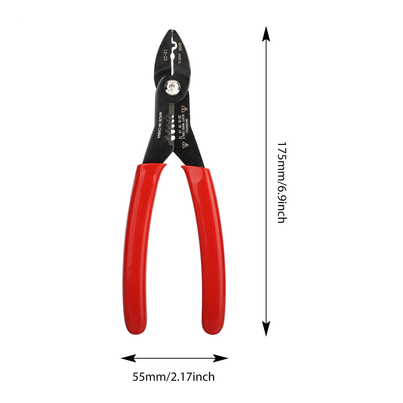 4in1 Wire Service Pliers Crimper Stripper Cutter Gripping for 12-20AWG Cable