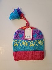 NWT Vintage 90s Y2k Gitano Accessories Knit Hat Beanie Colorful Cool Sz 4-6x