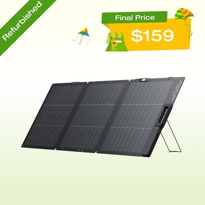 EcoFlow 160W Portable Solar Panel for Power Station IP68 Certified Refurbished