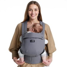Momcozy Baby Carrier - Ergonomic, Cozy and Lightweight Carrier for 7-45lbs Gray