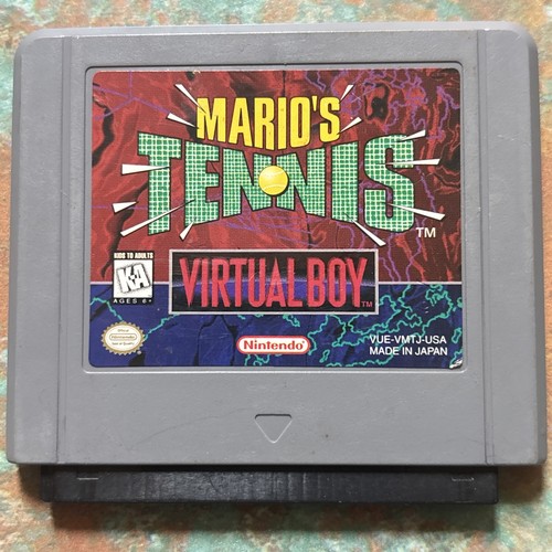 MARIO'S TENNIS Nintendo Virtual Boy TESTED WORKING Authentic Game Cartridge RARE