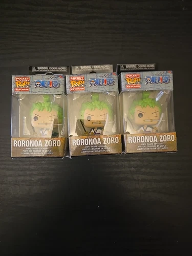 Funko Pocket Pop Keychain Roronoa Zoro One Piece Anime Figure Lot Of 3