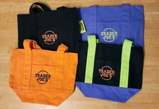 HOT! Trader Joe's Mini Halloween Canvas Tote Bag Set Of 4 Limited Edition New! 