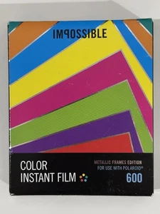 NOS Impossible film de couleur instantanée Polaroid 600 Type Caméra 04/17 Cadre métallique