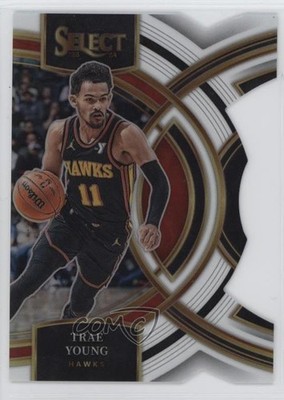 2023 Panini Select Premier Level White Prizm Die-Cut 47/149 Trae Young #158 1s2h