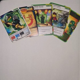 LEGO NINJAGO 9574 Spinner Set Lloyd Zx Complete with Weapons 5 Trading Cards HTF