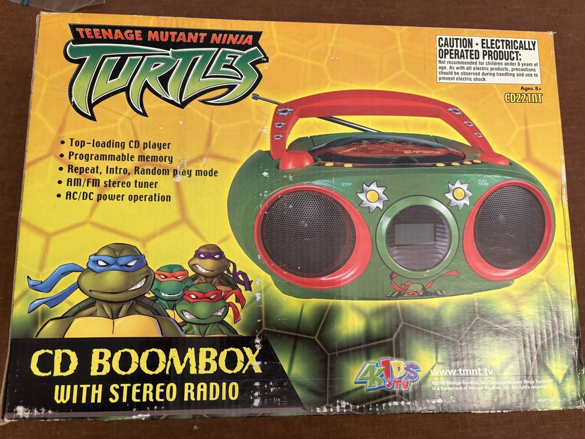 Teenage Mutant Ninja Turtles Cd221nt CD Boombox With Stereo Radio