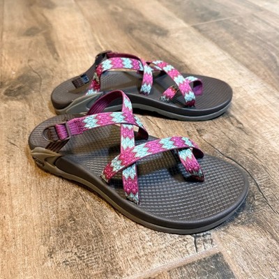 Chaco Womens Z Cloud 2 Open Back Toe Loop Sport Sandals, Berry Teal,8