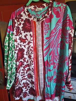 Bunte Mustermixbluse/ Langarm/ Gr.XXL/ GRACE