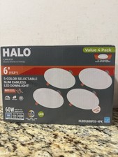 HALO HLBSL 6 in. Can Less Integrated LED White 4-Pack HLBSL609FS5-4PK 900 Lumens