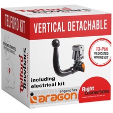 Vertical Detachable Towbar VW T-Cross 04/2019 onwards Dedicated 13PIN Wiring Kit