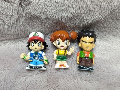 TOMY Pocket Monster Chibi Poke House Doll Set Satoshi Kasumi Takeshi Rare Japan