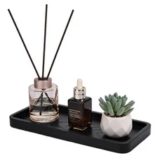 Wooden Serving Tray, 11.8" Decorative Rectangular Wood 11.8" x 5.1" x 0.8"