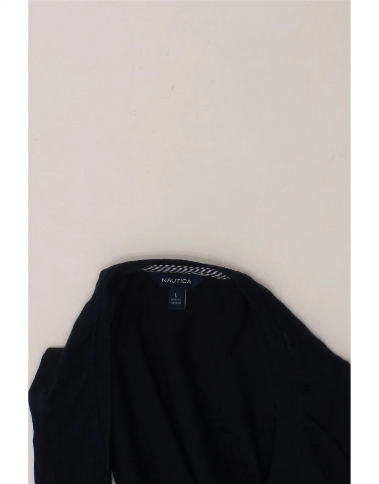NAUTICA Womens Vest Top UK 16 Large Navy Blue Cotton CF05 — 第 3/3 张图片
