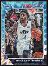 2019-20 Hoops Teal Explosion Justin Wright-Foreman #256 Rookie Utah Jazz