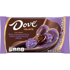 DOVE PROMISES Valentine Hearts Milk  Dark Chocolate Swirl 7.94 Oz