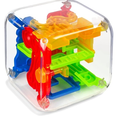3D Puzzle Maze Cube for Kids - Educational, Interactive Toy with 72 Barriers,...