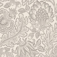 Belgravia Fernhurst Floral Trail Tapete Metallic Leaves Eicheln Silber 1110