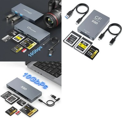 CFexpress Typ B/XQD/SD Kartenleser USB 3.2 10Gbps Aluminium, Windows/Mac/Linux