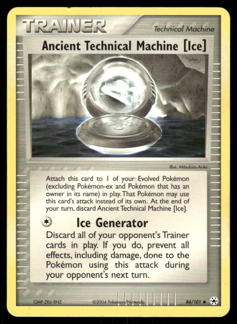 2004 Pokemon Ancient Technical Machine [Ice] Uncommon Hidden Legends 84/101 DMG