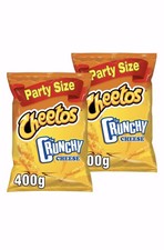 Cheetos Crunchy Cheese 400g Jumbo Party Size Crispy Corn Snacks Cheesy Flavour