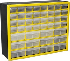 44-Drawer Plastic Drawer Storage Cabinet for Garage Organization, Bead Organi...