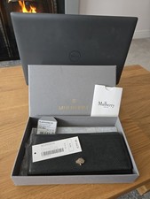 Mulberry Continental Tree Wallet Purse Black Classic Grain Leather