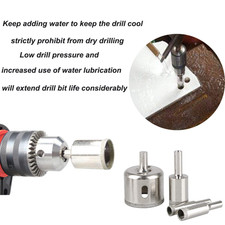 Glass Drill Bit Set,5 Pcs Diamond Bits Hole Saw Bottle Extractor Remover Tool...
