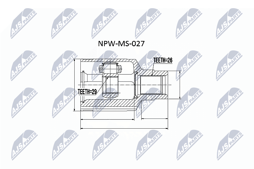 N.T.Y. NPW-MS-027.NTY Joint Kit, drive shaft for MITSUBISHI