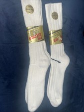 Men s Vintage Soft Fuzzy Thick Cream White Crew Socks Sz 10-13 The Relaxer