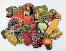 Anna Griffin 20 Pc - Retro FALL THANKSGIVING Stickers  Plus SHIPPING DEAL  