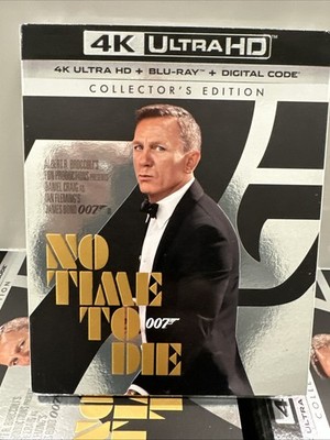 New Sealed  No Time to Die  4k Ultra HD/Blu-Ray/Digital James Bond 007