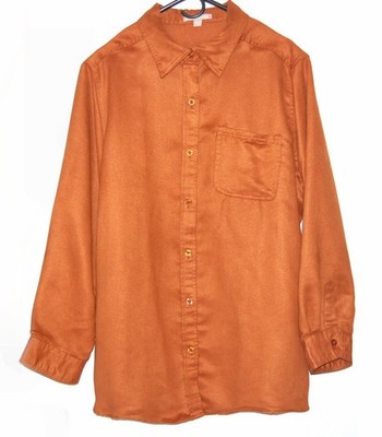 1X 22/24 WOMAN WITHIN Faux Suede Blouse Shirt Tunic Top FAST USA SHIP. #305 EUC