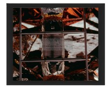 APOLLO 11 LUNAR PLAQUE ON MARE TRANQUILLITATIS JULY 1969 8X10 FRAMED PHOTO