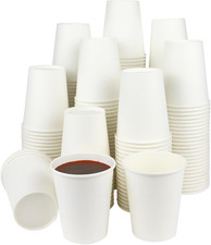 Paper Cups, 50 Park 8 Oz Disposable Cups for Hot or Cold Beverage, Paper Coffee