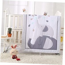 Grey Elephant Bedding 3-Piece Elephant Baby Bedding Grey