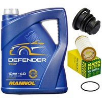 MotoröL Filter Set Mannol 10W-40 5 Liter + Schraube FüR Audi A4 A5 1.8 2.0 Tfsi