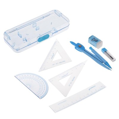 Kompass Geometrie Set Mathe Set 7-teilig für Schüler mit Kunststofftragetasche