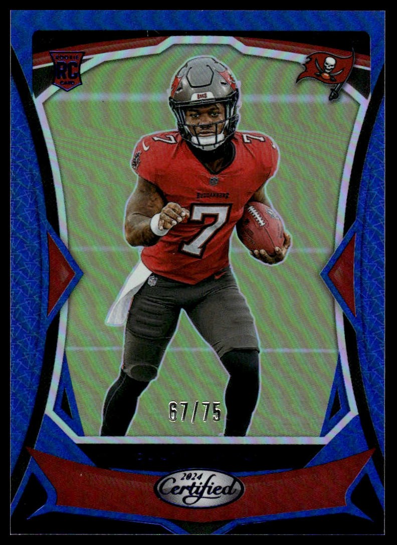 2024 Panini Certified #194 Bucky Irving Mirror Blue #/75