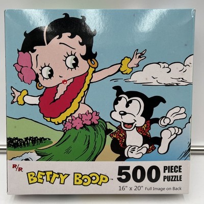 Betty Boop 500 Pc Jigsaw Puzzle 2010 Surfing Bimbo Dog Hula NEW Sealed
