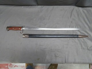 PERUVIAN MODEL 1909 MAUSER BAYO W/ SCABBARD NICE CREST SIMSON & CO. SUHL